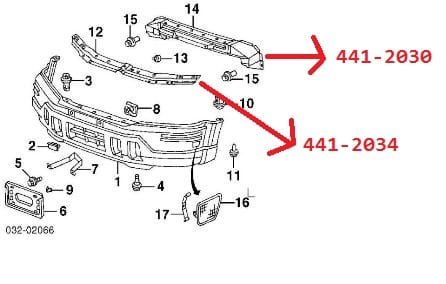 HONDA CRV- 97/01; ÖN TAMPON DEMİRİ ÜST (TW)
