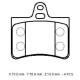 CITROEN C5- 05/08; ARKA FREN BALATASI 1,6HDI/2,0/2,0HDI(KABLOSUZ)(DİSK) (73,50X71,01X14,83)(BRAMAX)
