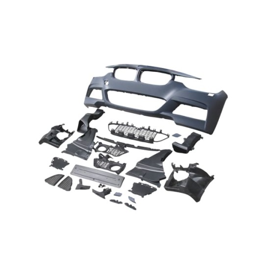 BMW 3 SERI- F30- 12/18; ÖN TAMPON KOMPLE (IZGARALI/PLAKA PLASTİKLİ) (F.YIK.LI) (M-TECH/LCI)