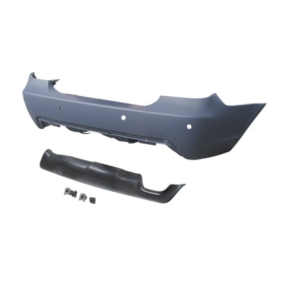BMW 5 SERI- E60- 04/07; ARKA TAMPON (KARLIKLI/ASTARLI/ÇEKİ DEMİR KAPAKLI/SENSÖR DELİKLİ 24MM)M-TECH - Yedek Parça | Parça Dükkanda