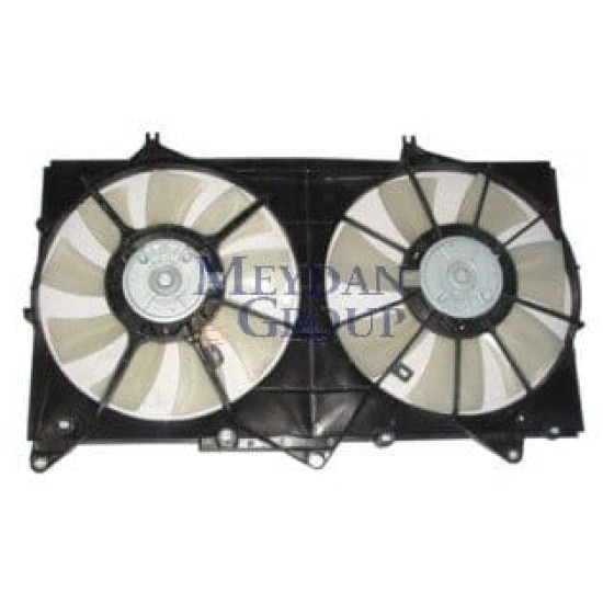 TOYOTA CAMRY- 01/04; RADYATÖR VE KLİMA FAN DAVLUMBAZI ÇİFTLİ KOMPLE (9+7 KANAT)