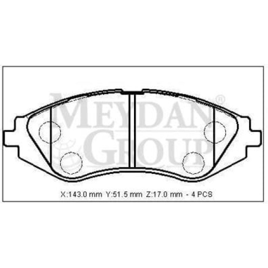 HONDA JAZZ- 09/13; ÖN FREN BALATASI (DİSK) (136,5X51,4X15,9 (DAIWA)
