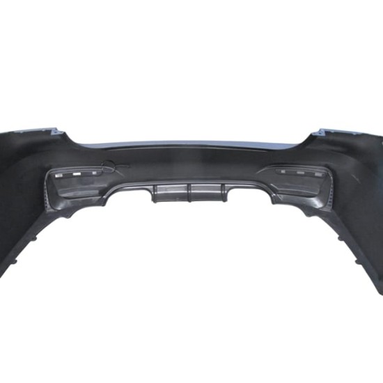 BMW 3 SERI- F30- 12/18; ARKA TAMPON ASTARLI(SENSÖR YUVALI/REFLEKTÖRLÜ/KARLIKLI/ÇİFT EGZOS DELİKLİ)