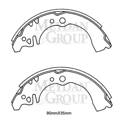 DAIHATSU HIJET- MİNİBÜS- 90/97; ARKA FREN PABUCU (90X35) (DAIWA) DAIHATSU HIJET- MİNİBÜS- 90/97; ARKA FREN PABUCU (90X35) (DAIWA)