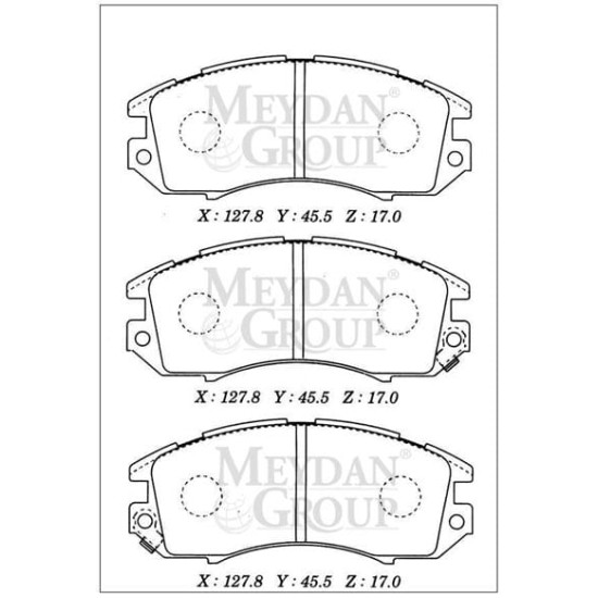 SUBARU IMPREZA- 93/96; ÖN FREN BALATASI (DİSK) (127,8X45,5X17) (DAIWA) - Yedek Parça | Parça Dükkanda