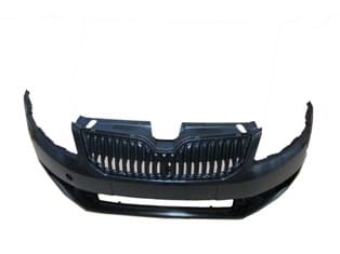SKODA OCTAVIA- 13/17; ÖN TAMPON GRİ (SİS/PANJUR DELİKLİ/FAR YIKAMA DELİKSİZ) (TYG)