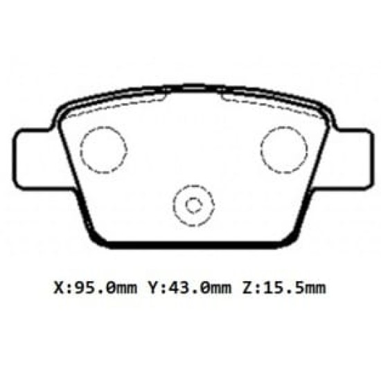 FIAT LINEA CLASSIC- 06/15; ARKA FREN BALATASI 1,4 (KABLOSUZ)(DİSK)(95X43X15.5)(BRAMAX)