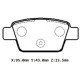 FIAT LINEA CLASSIC- 06/15; ARKA FREN BALATASI 1,4 (KABLOSUZ)(DİSK)(95X43X15.5)(BRAMAX)