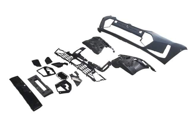 BMW 3 SERI- G20- 23/24; ÖN TAMPON (IZGARALI/BRAKETLİ/PLAKA PLASTİKLİ) (15 PARÇA) (M-TECH)