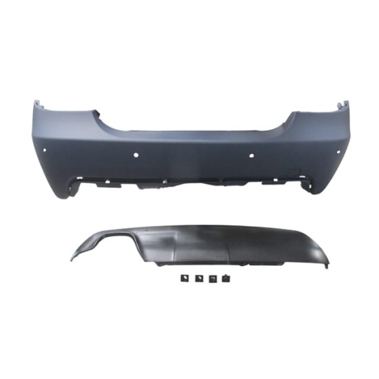 BMW 5 SERI- E60- 07/10; ARKA TAMPON (KARLIKLI/ASTARLI/ÇEK. KAPAKLI/SENSÖR DELİKLİ 18MM) (M-TECH/LCI) - Yedek Parça | Parça Dükkanda