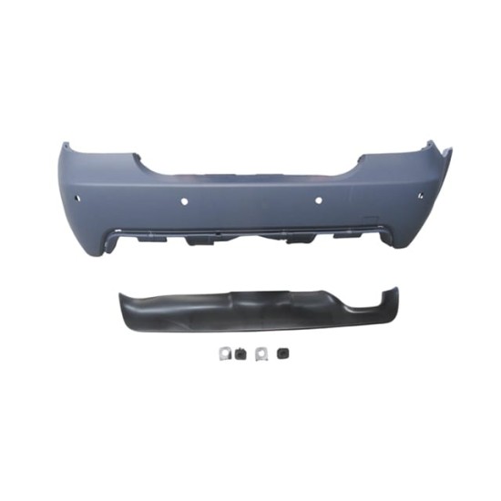 BMW 5 SERI- E60- 04/07; ARKA TAMPON (KARLIKLI/ASTARLI/ÇEKİ DEMİR KAPAKLI/SENSÖR DELİKLİ 24MM)M-TECH - Yedek Parça | Parça Dükkanda