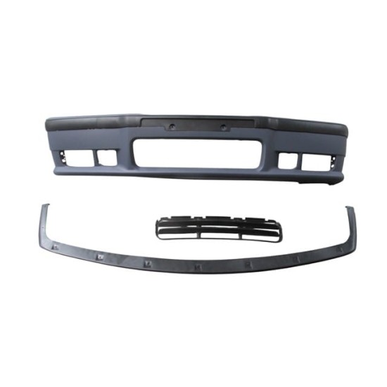 BMW 3 SERI- E36- 91/98; ÖN TAMPON ASTARLI (SPOİLERLİ/BANDLI/PANJURLU) (M-TECH/M3) (3 ÇITALI IZGARA)