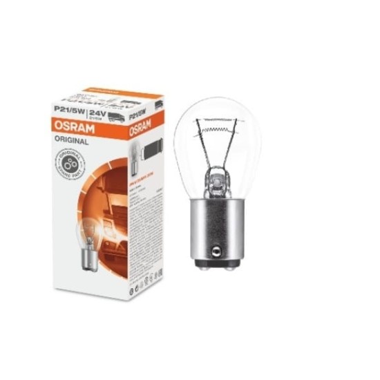 STANDART AMPUL- STOP/SİNYAL/PARK/GÖSTERGE AMPULÜ; 24V/P21/5W (7537) (DUY BAY15D) (OSRAM) - Yedek Parça | Parça Dükkanda