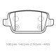 FORD MONDEO- 07/11; ARKA FREN BALATASI 1.6/1.8/2.0/2,3/2.5cc (DİSK)(95,2x43,2x15)(BRAMAX) - Yedek Parça | Parça Dükkanda