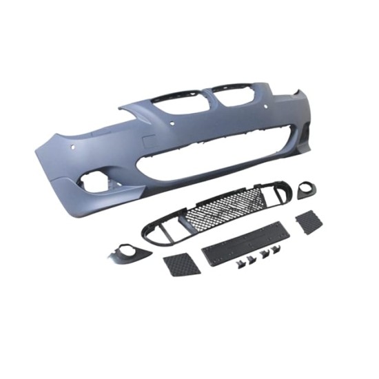 BMW 5 SERI- E60- 04/07; ÖN TAMPON (IZGARALI//PLAKA PLAST.)SEN.DELİKLİ 24MM/F.YIK.LI) (M-TECH) ASTARL - Yedek Parça | Parça Dükkanda