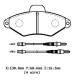 CITROEN XANTIA- 93/98; ÖN FREN BALATASI (4 KABLOLU) (DİSK)(130,8X60,6X16,3)(BRAMAX) - Yedek Parça | Parça Dükkanda