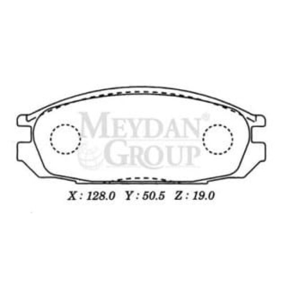 NISSAN PATROL- 98/02; ARKA FREN BALATASI (DİSK) (128X50,5X19) (DAIWA)