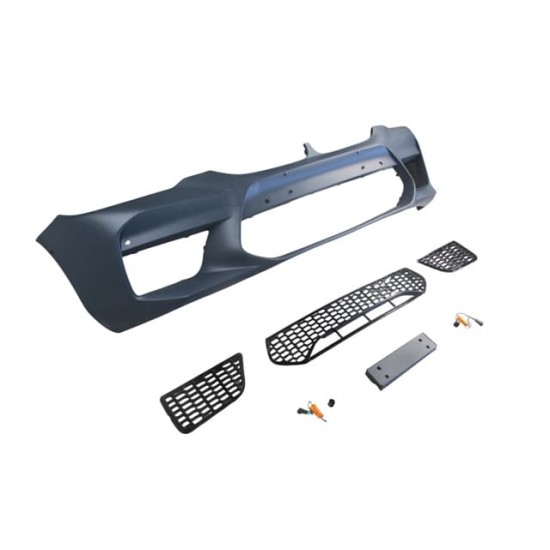 BMW 5 SERI- G30- 17/20; ÖN TAMPON (SİS DELİKSİZ KAPAK/IZGARALI/PLAKA PL./SEN.D.Lİ) (F90/M5/STYLE)