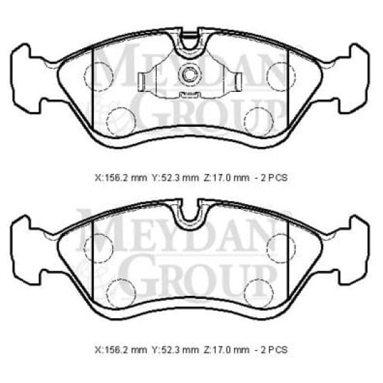 OPEL ASTRA- F- SD/HB- 92/94; ÖN FREN BALATASI (KABLOSUZ)(DİSK) (156,2X52,3X17) (BRAMAX)