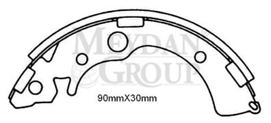 HONDA CIVIC- HB- 92/95; ARKA FREN PABUCU (90X30) (DAIWA) HONDA CIVIC- HB- 92/95; ARKA FREN PABUCU (90X30) (DAIWA)