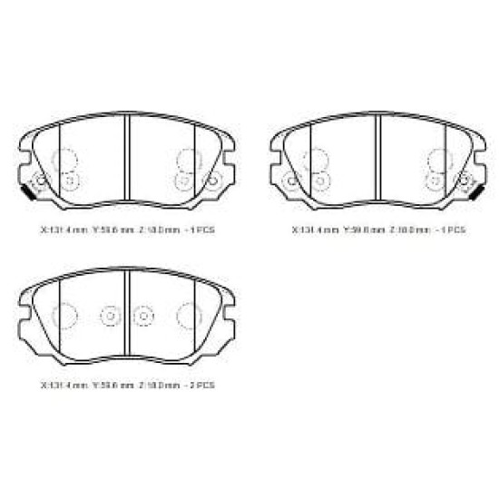 OPEL INSIGNIA- 09/17; ÖN FREN BALATASI 1,4/1,6/1,8/2,0 (DİSK) (131,5X59,6X19)(BRAMAX)