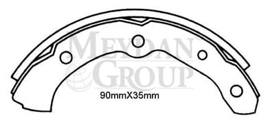 DAIHATSU HIJET- MİNİBÜS- 97/05; ÖN FREN PABUCU (90X35)(DAIWA) DAIHATSU HIJET- MİNİBÜS- 97/05; ÖN FREN PABUCU (90X35)(DAIWA)