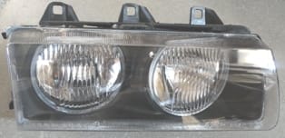 BMW 3 SERI- E36- COUPE- 91/98; FAR LAMBASI SAĞ MAN/ELK (ÇİZGİSİZ PLASTİK CAM)MERCEKSİZ HELLA TİP