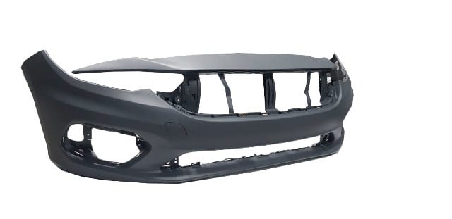FIAT EGEA- SD/HB/SW- 15/20; ÖN TAMPON SİYAH TAKVİYELİ(SİS/PANJUR DELİKLİ/ÇEKİ DEMİRİ KAPAKLI)