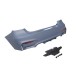 BMW 3 SERI- F30- 12/18; ARKA TAMPON ASTARLI(SENSÖR YUVALI/REFLEKTÖRLÜ/KARLIKLI/ÇİFT EGZOS DELİKLİ)