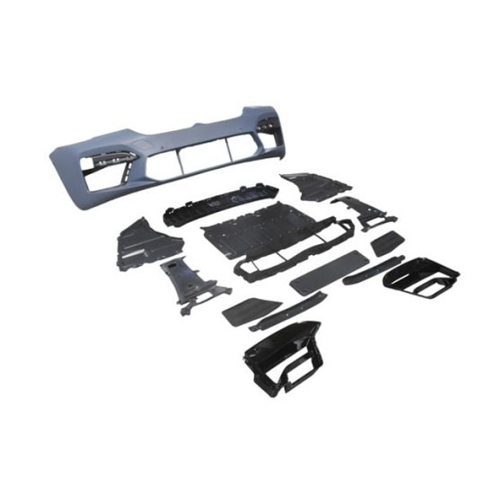 BMW 5 SERI- G30- 20/22; ÖN TAMPON GRİ (IZGARALI/SİS KAPAKLI/SENSÖR DELİKLİ) (F90/M5/LCI)