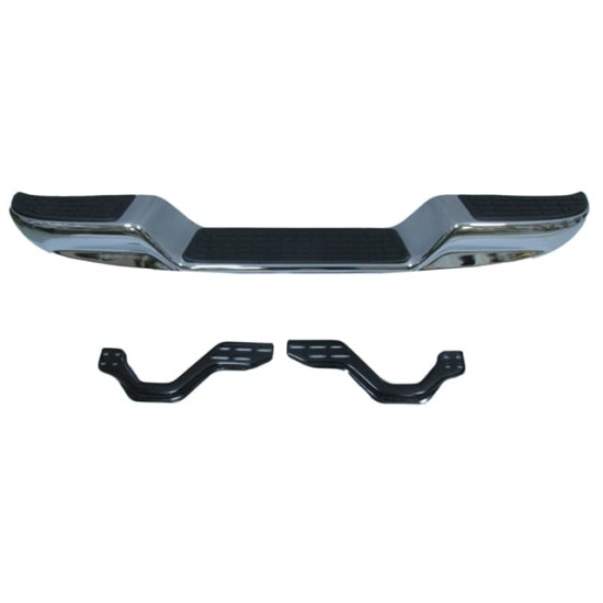 TOYOTA HILUX- PICK UP LN145- 98/01; ARKA TAMPON NİKELAJLI ALTI BOMBELİ (BAĞLANTI BRAKETLERİ İLE)FPI)