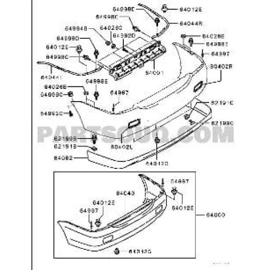 MITSUBISHI LANCER- 04/08; ARKA TAMPON BRAKETİ SOL (TW) - Yedek Parça | Parça Dükkanda