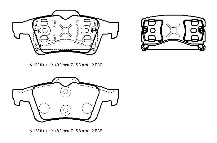 RENAULT LAGUNA- 02/05; ARKA FREN BALATASI (DİSK) (123,1X52X16,6) (BRAMAX)