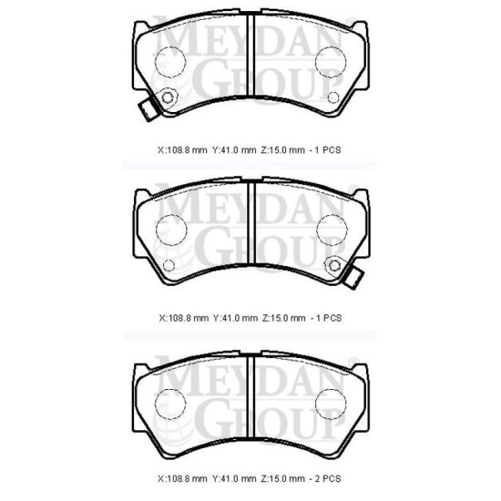 SUZUKI BALENO- 95/98; ÖN FREN BALATASI (DİSK) (108,8X41X15) (DAIWA)