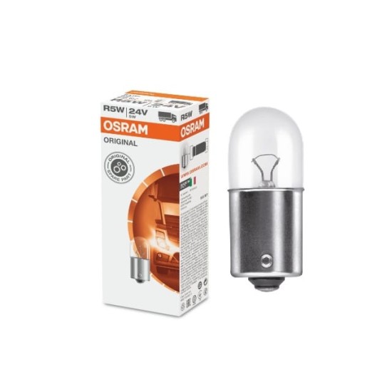 STANDART AMPUL- STOP/SİNYAL/PARK/GÖSTERGE AMPULÜ; 24V/R5W (5627) (DUY BA15S) (OSRAM) - Yedek Parça | Parça Dükkanda