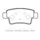 FIAT GRANDE PUNTO- 06/12; ARKA FREN BALATASI 1,4/1,6/ 1.9D(KABLOSUZ) (DİSK)(101.8X47.4X16.5)(BRA