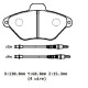 CITROEN XANTIA- 93/98; ÖN FREN BALATASI (4 KABLOLU) (DİSK)(130,8X68,8X15,3)(BRAMAX) - Yedek Parça | Parça Dükkanda