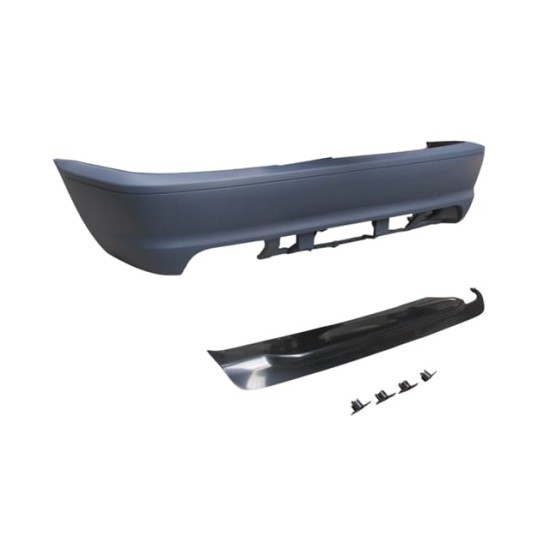 BMW 3 SERI- E46- COUPE- 98/05; ARKA TAMPON ASTARLI (SENSÖR DELİKLİ/ÇEKİ DEM.KAPAKLI/KARLIKLI)M-TECH