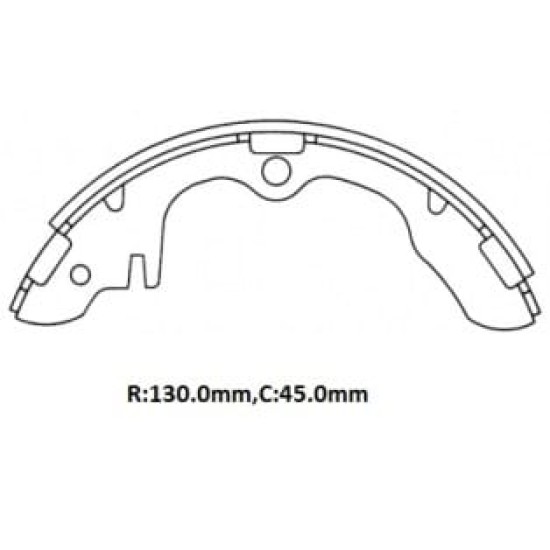 KIA CERES- KAMYONET- 90/00; ÖN/ARKA FREN PABUCU 2.2CC (130X45)(DAIWA)