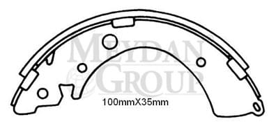 HONDA CRX- 90/94; ARKA FREN PABUCU (100X35) (DAIWA) HONDA CRX- 90/94; ARKA FREN PABUCU (100X35) (DAIWA)