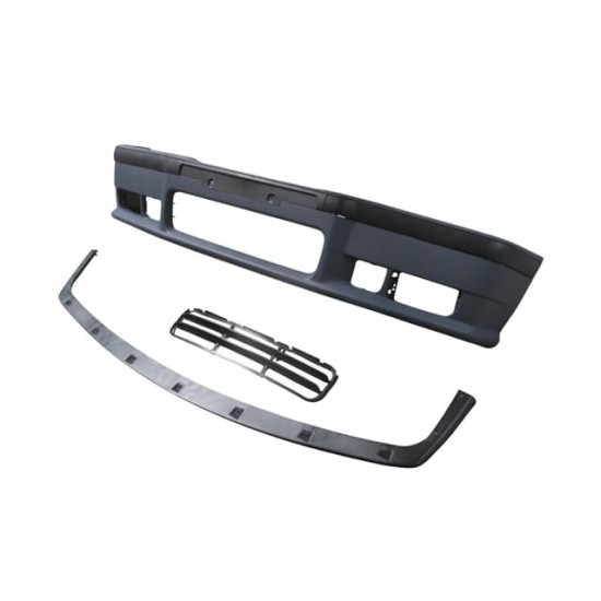 BMW 3 SERI- E36- 91/98; ÖN TAMPON ASTARLI (SPOİLERLİ/BANDLI/PANJURLU) (M-TECH/M3) (3 ÇITALI IZGARA)