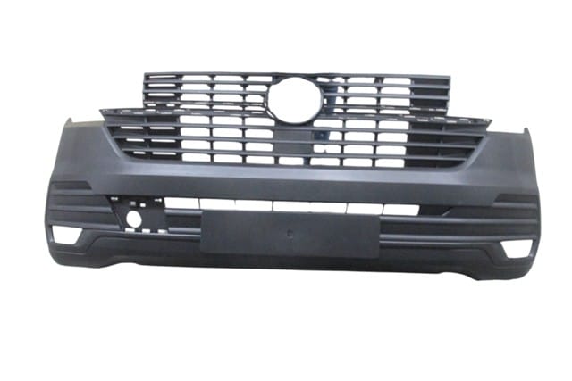 VOLKSWAGEN TRANSPORTER- T7.5- 19/24; ÖN TAMPON SİYAH PANJURLU/SENSÖR DELİKSİZ (PANELVAN)(TYG)