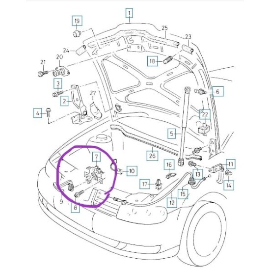 SEAT LEON- 99/05; KAPUT DIŞ AÇMA MANDALI - Yedek Parça | Parça Dükkanda