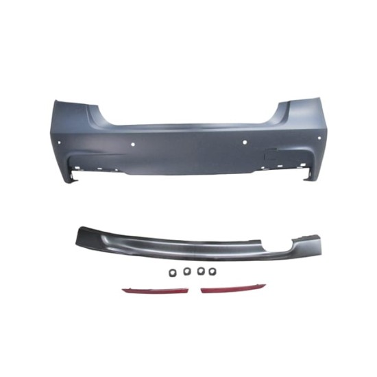 BMW 3 SERI- F30- 12/14; ARKA TAMPON ASTARLI (SENSÖR YUVALI/KARLIKLI/REFLEKTÖRLÜ) (M-TECH)