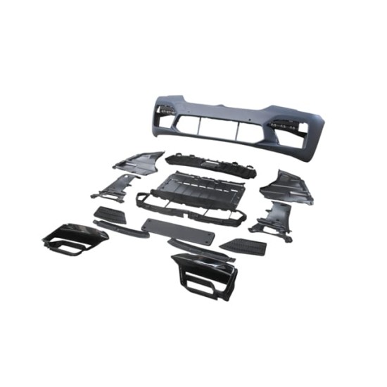 BMW 5 SERI- G30- 20/22; ÖN TAMPON GRİ (IZGARALI/SİS KAPAKLI/SENSÖR DELİKLİ) (F90/M5/LCI)