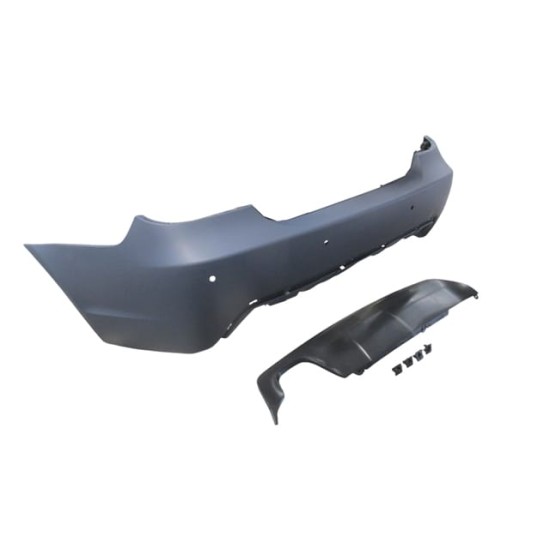 BMW 5 SERI- E60- 07/10; ARKA TAMPON (KARLIKLI/ASTARLI/ÇEK. KAPAKLI/SENSÖR DELİKLİ 18MM) (M-TECH/LCI) - Yedek Parça | Parça Dükkanda