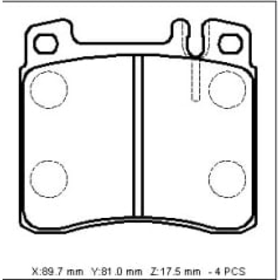 MERCEDES S SL CLASS- W140- 91/98; ÖN FREN BALATASI (KABLOSUZ)(DİSK) (90X86X18,5)(BRAMAX) - Yedek Parça | Parça Dükkanda