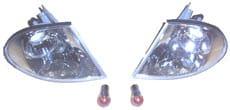 BMW 3 SERI- E46- SD- 98/01; MODİFİYE ÖN SİNYAL SAĞ/SOL SET 2 PARÇA BEYAZ/NİKELAJLI (FAR TARAFI D