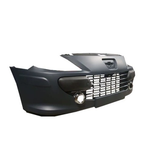 PEUGEOT 307- 06/08; ÖN TAMPON SİYAH (BANDLI/PANJURLU/SİS ÇERÇEVELİ/NİKELAJLI/BRAKETLİ (KOMPLE) (TW) - Yedek Parça | Parça Dükkanda