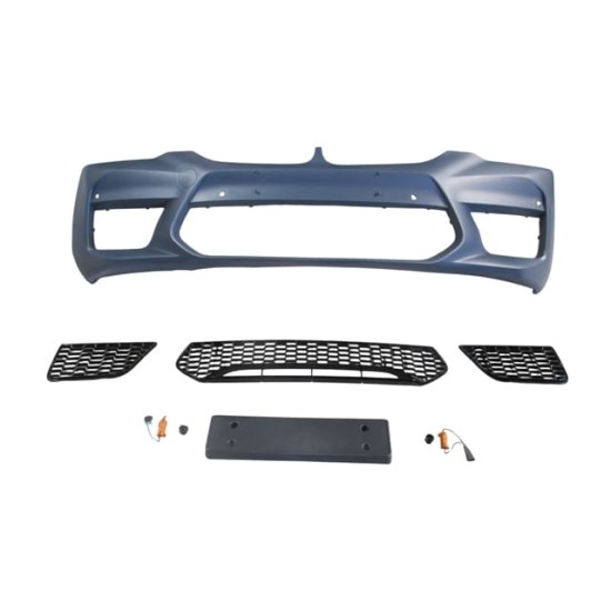 BMW 5 SERI- G30- 17/20; ÖN TAMPON (SİS DELİKSİZ KAPAK/IZGARALI/PLAKA PL./SEN.D.Lİ) (F90/M5/STYLE)